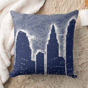 City Night Lights City Skyline Kissen