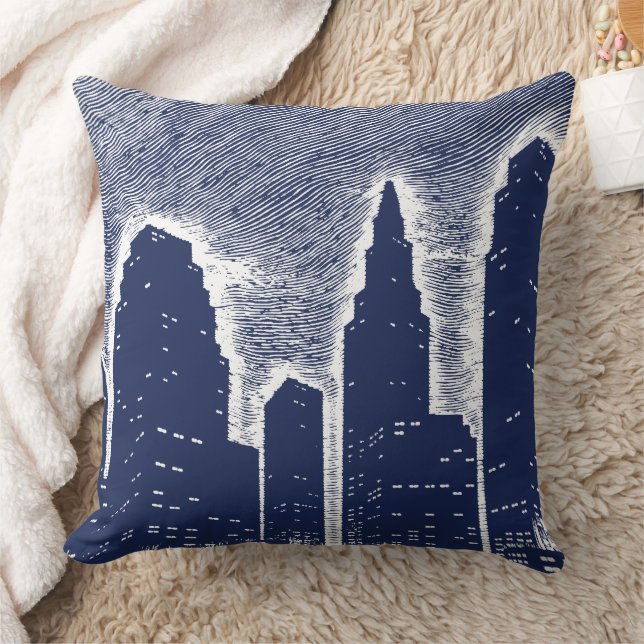 City Night Lights City Skyline Kissen (Decke)