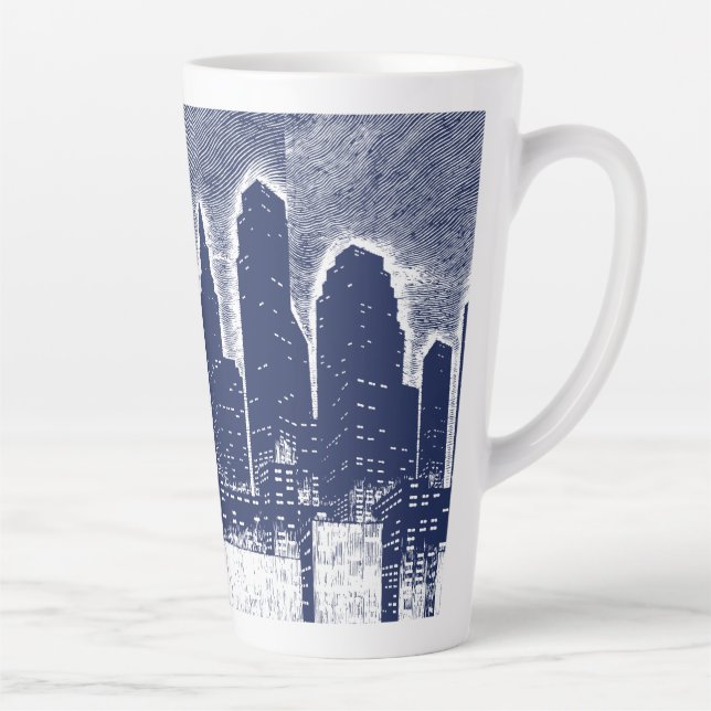 City Night Lights City Skyline Milchtasse (Rechts)