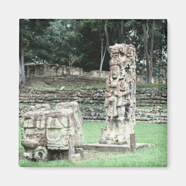 City of Copan Mayan Ruins Foto Designed Magnet (Vorne)