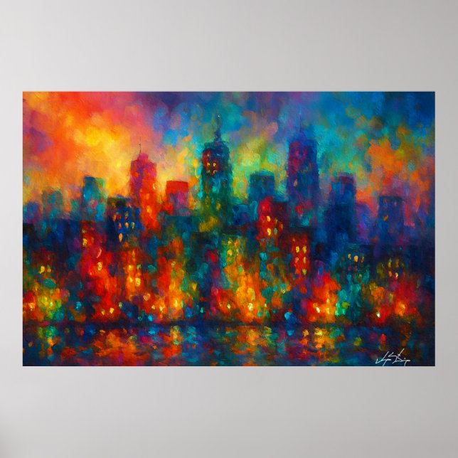 City of Echoes Cityscape Poster (Vorne)