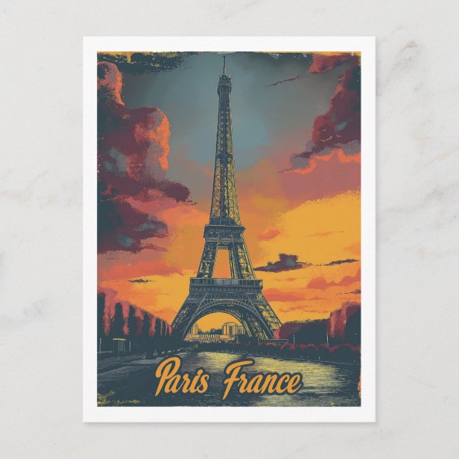 City of Lights Paris, Frankreich Postkarte (Vorderseite)