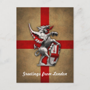City of London Drachen Postkarte