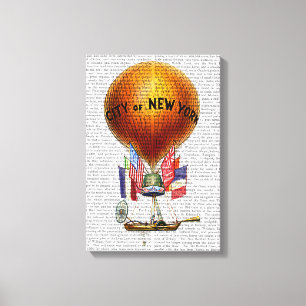 City of New York Hot Air Balloon Leinwanddruck