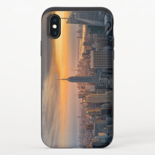 city of new york with the magnificent sunset iPhone XS slider hülle