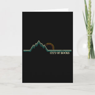 City Of Rocks Idaho Retro-Bergsteigen Sommer Karte