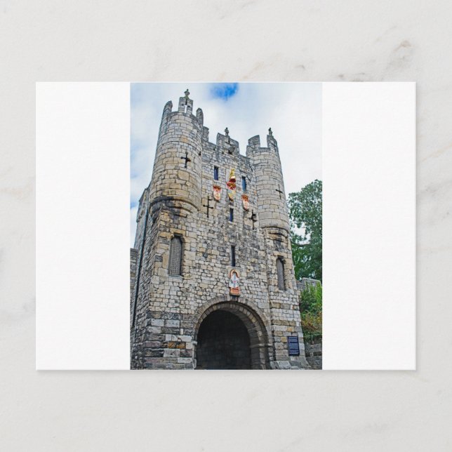 City of York Micklegate Bar Postkarte (Vorderseite)