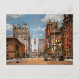 City - PA Philadelphia - Broad Street 1905 Postkarte