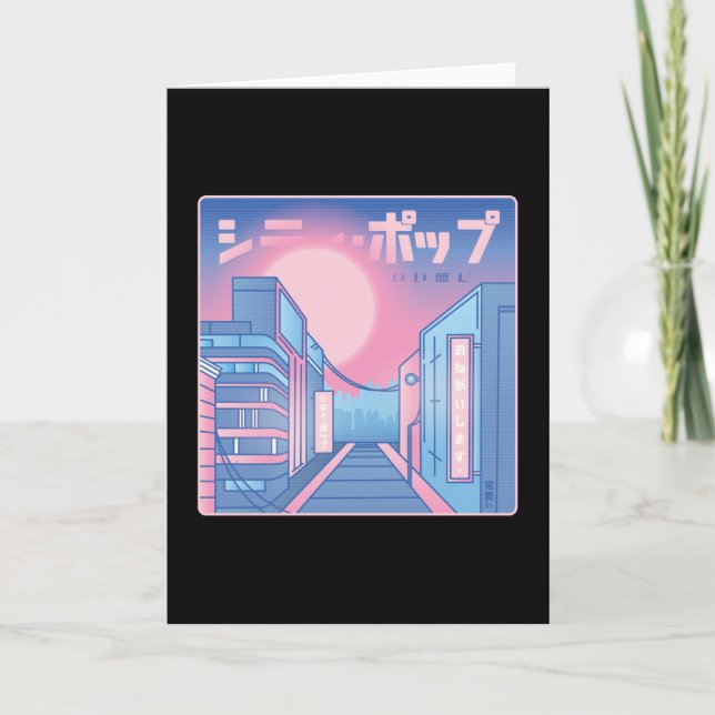 CITY POP VAPORWAVE KARTE (Vorderseite)