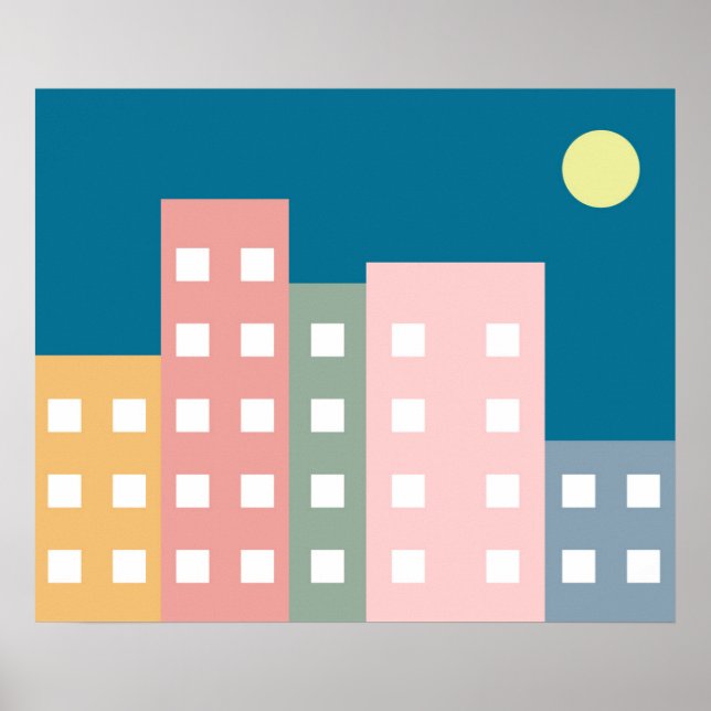 City Scape Night Poster (Vorne)