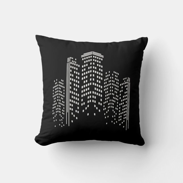 City Scape Throw Kissen (Vorderseite)