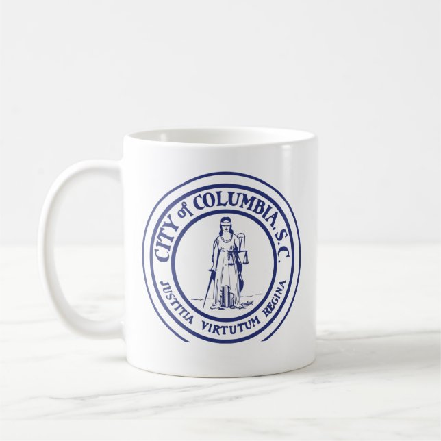 City Siegel - Kolumbien, South Carolina Kaffeetasse (Links)