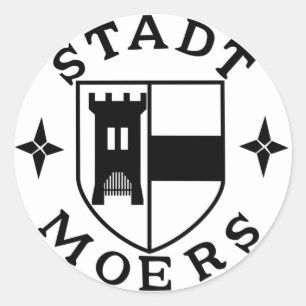 City Siegel Moers, Deutschland Runder Aufkleber