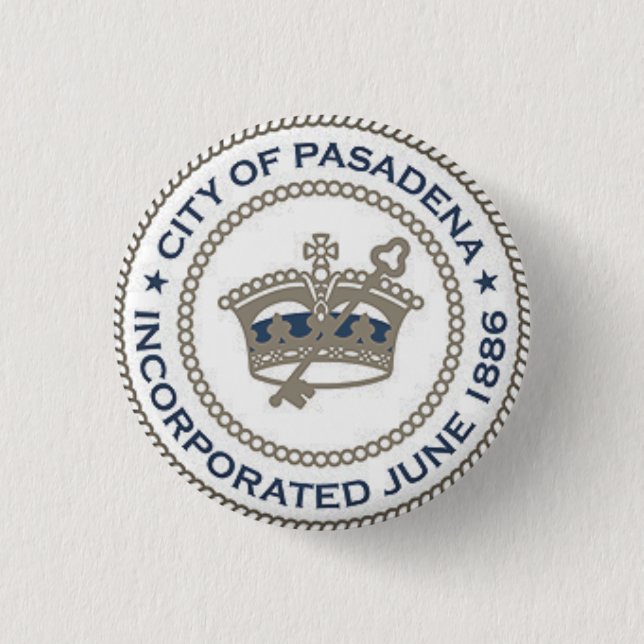 City Siegel Pasadena, Kalifornien Button (Vorderseite)
