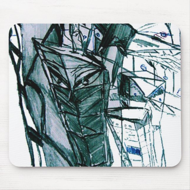 CITY SKETCHER WHITE MOUSEPAD (Vorne)