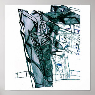 CITY SKETCHER WHITE POSTER