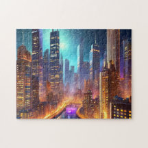 City Skyline Art 3 Foto Puzzles Skyline Internet