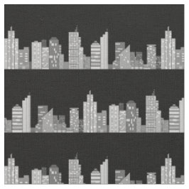 City Skyline in der Nacht Stoff