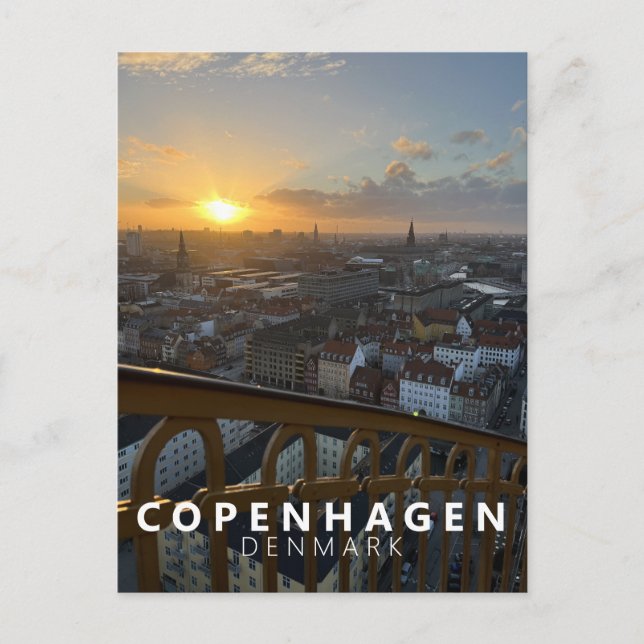 City Skyline Kopenhagen Dänemark Skandinavien Mode Postkarte (Vorderseite)