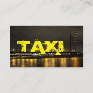 City Skyline Taxifahrer Visitenkarte