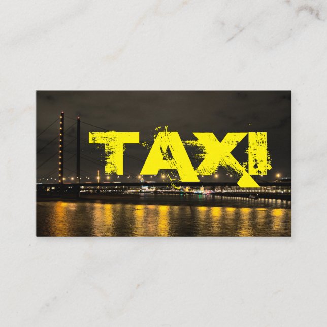 City Skyline Taxifahrer Visitenkarte (Vorderseite)