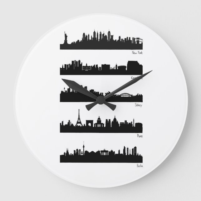 City Skylines - Welt Große Wanduhr (Vorderseite)