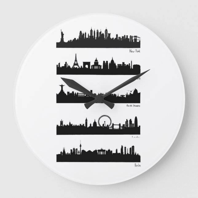 City Skylines - World 2 Große Wanduhr (Vorderseite)