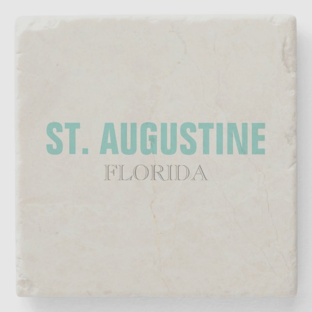 City Staat Beach Style Stone Untersetzer (Vorderseite)