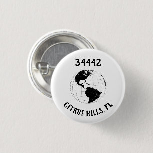 City Staat Zip Code Globe Weltkarte Button