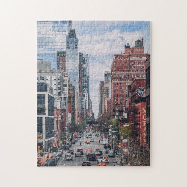 City Traffic & Gebäude Landschaftlich Puzzles Jigs (Vertikal)
