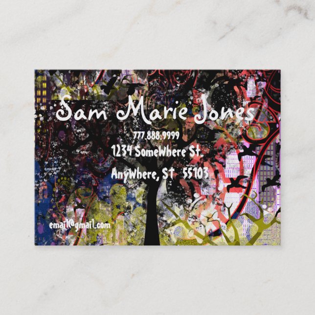 City Tree Grunged - Lite Visitenkarte (Vorderseite)