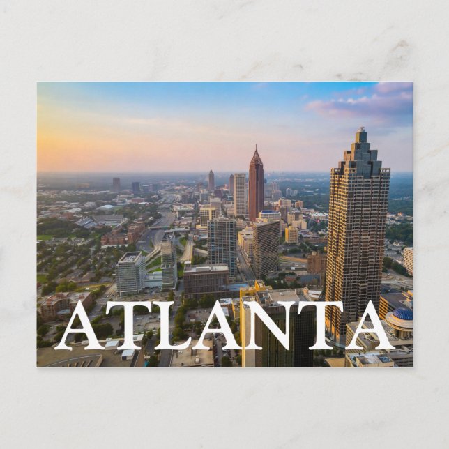 City View | Atlanta, Georgien Postkarte (Vorderseite)