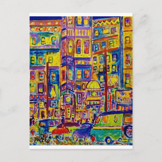 Cityscape Bronx von Piliero Postkarte (Vorderseite)