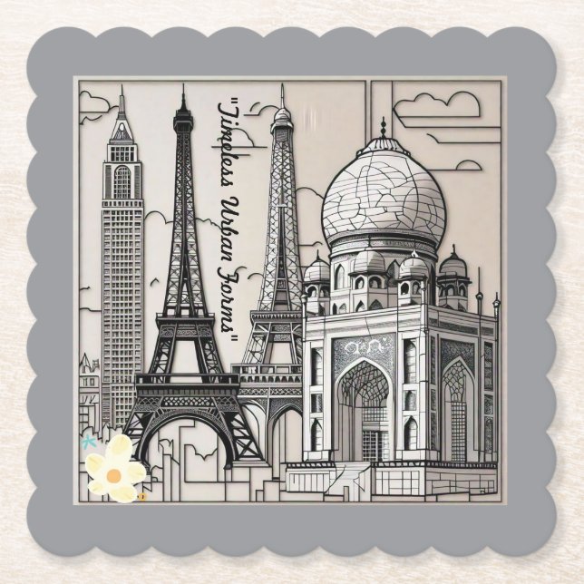 "Cityscape Clarity" Untersetzer (Vorderseite)