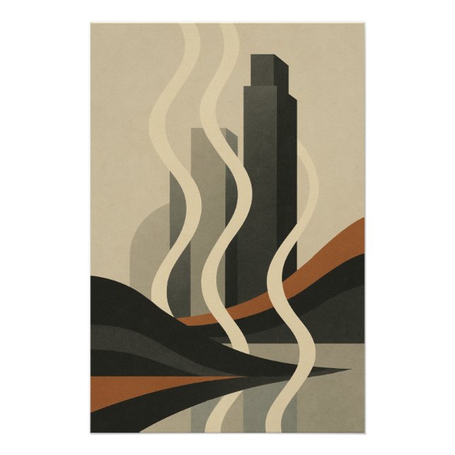 Cityscape Fumé – Ville Art Déco  (Devant)
