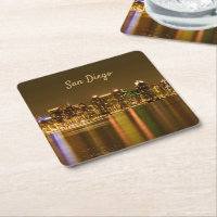 Cityscape Skyline Night California San Diego
