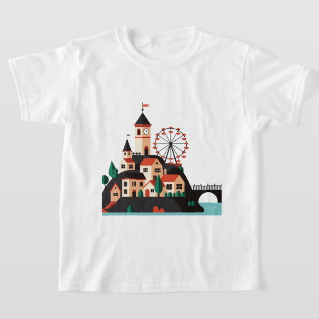 Cityscape with Ferris wheel T-Shirt (Ablage )