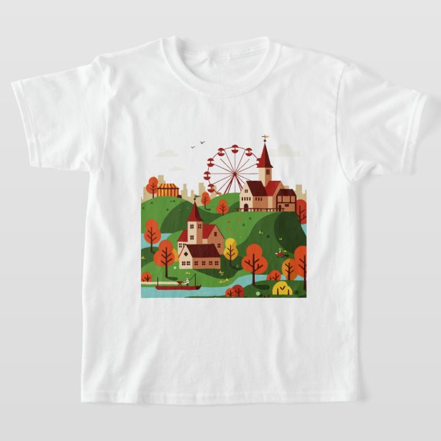 Cityscape with Ferris wheel T-Shirt (Ablage )