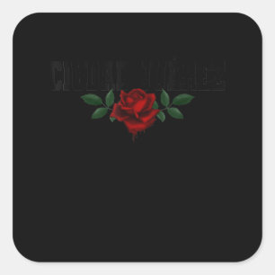 ciudad juárez chihuahua mexico Rose Erbe Quadratischer Aufkleber