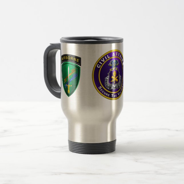 Civil Affairs Mug Reisebecher (Vorderseite Links)