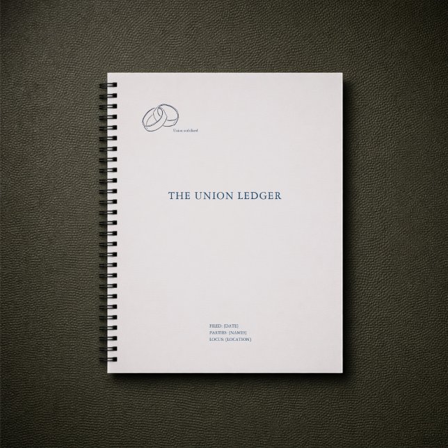 Civil Ceremony Journal Notebook–Registry Wedding Notizbuch (Civil ceremony ledger journal )