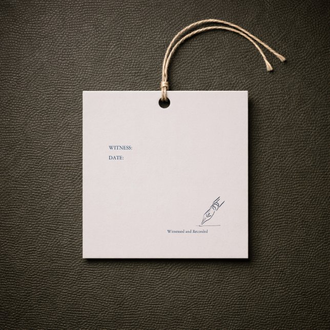 Civil Ceremony Registration  Geschenkanhänger (Civil Ceremony Gift Tags)