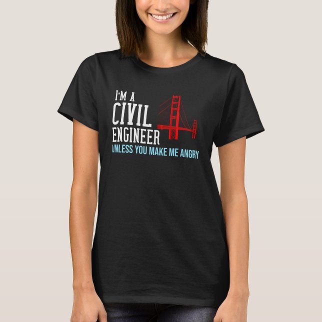 Civil Engineer  Bridge Engineering T-Shirt (Vorderseite)