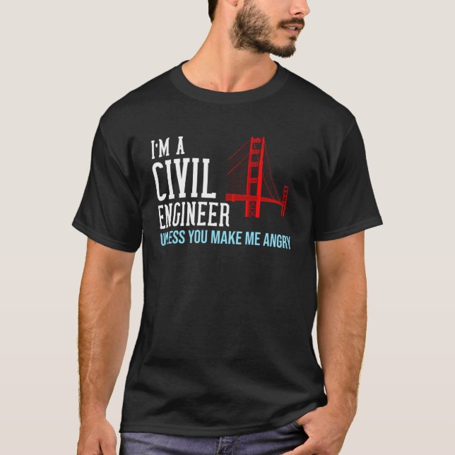 Civil Engineer  Bridge Engineering T-Shirt (Vorderseite)