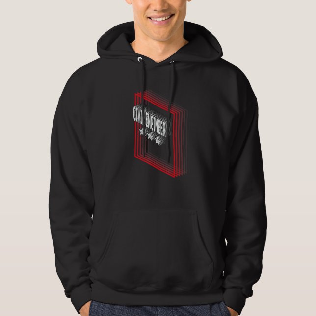 Civil Engineer Job Title Appreciation Retro Hoodie (Vorderseite)