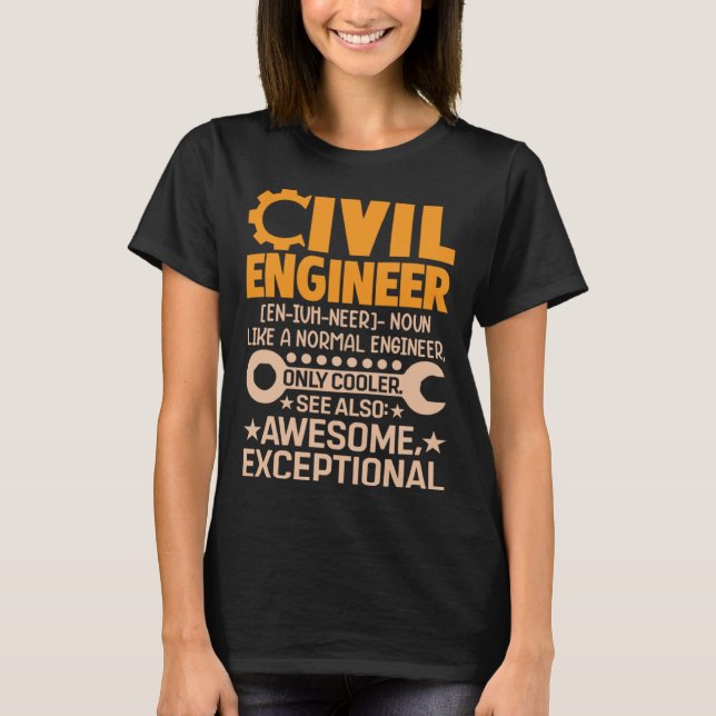 Civil Engineer Like A NormalEngineer Board Exam Pr T-Shirt (Vorderseite)
