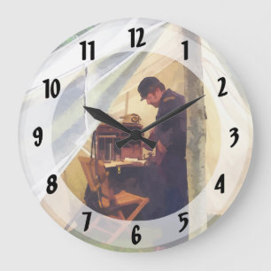 Civil War Officer's Tent Große Wanduhr