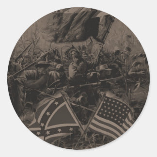 civil war runder aufkleber