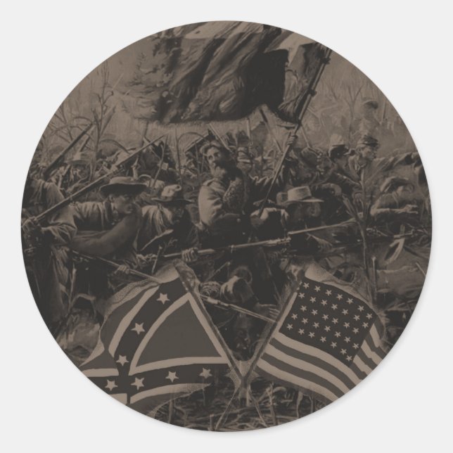 civil war runder aufkleber (Vorderseite)