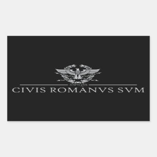 Civis Romanus Sum (CIVIS ROMANVS SVM) Rechteckiger Aufkleber
